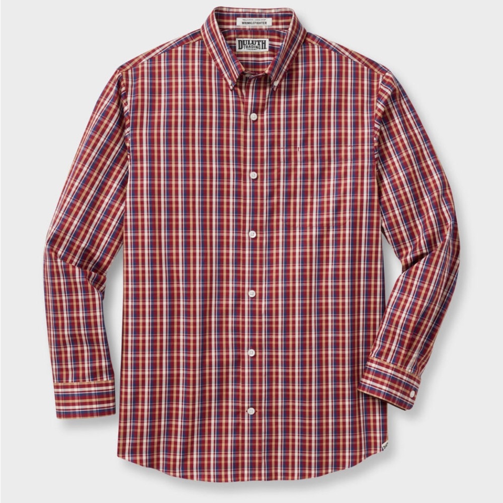 DULUTH-Men's Magnet Button Wrinklefighter Relaxed Fit Long Sleeve Shirt, NWT,2XL - Picture 2 of 7